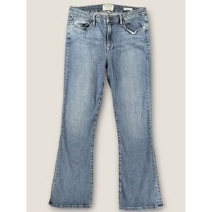 Frame Le Crop Mini Boot Jeans Womens Size 31 Medium Wash Cropped Flare